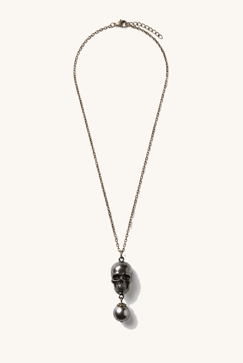 Tahitian Pearl & Skull Necklace