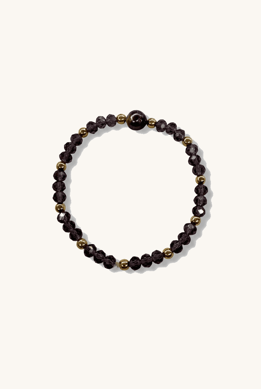 Single Tahitian Pearl & Crystal Bracelet