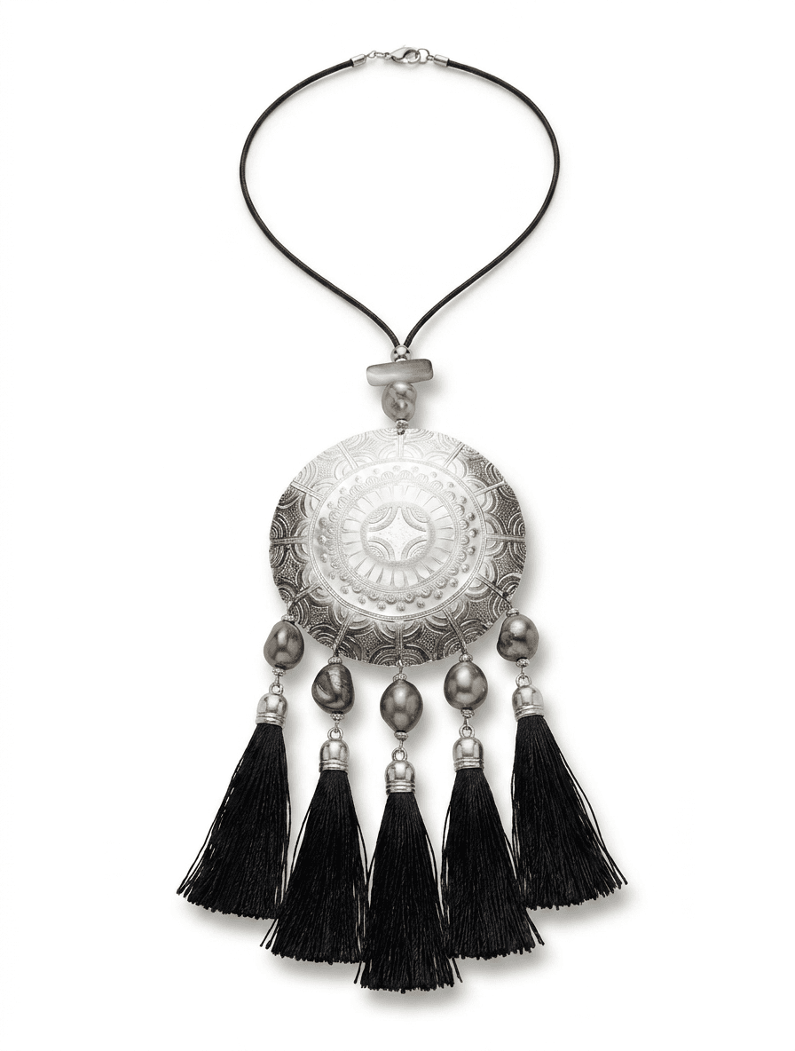 Mother of Pearl Necklace 2 — on model