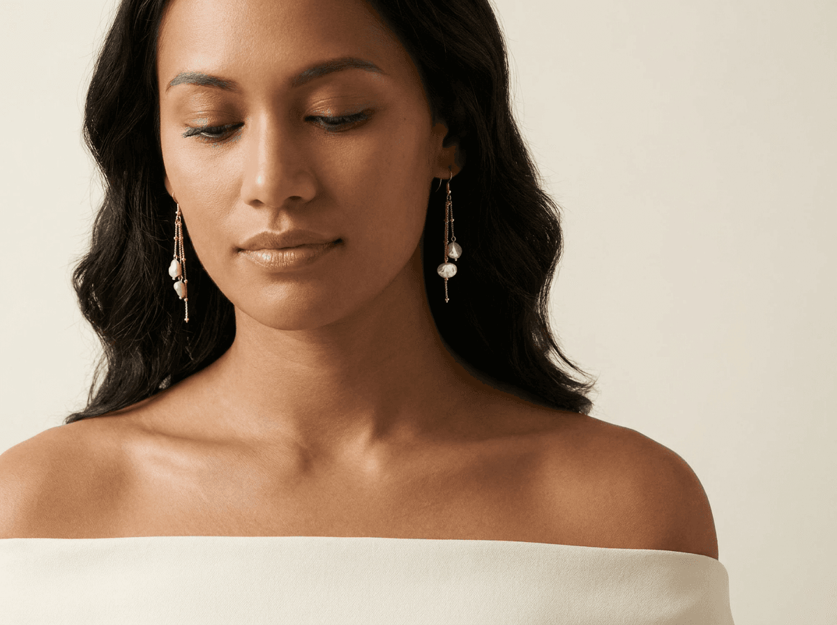 Earings PE7 — worn on model