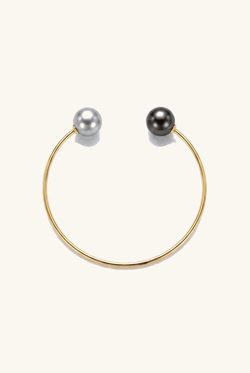 Two Tahitian Pearl Cuff Bracelet