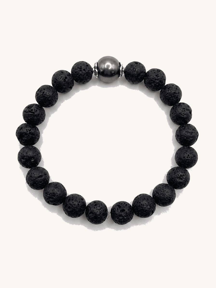 Single Tahitian Pearl & Stone Bracelet