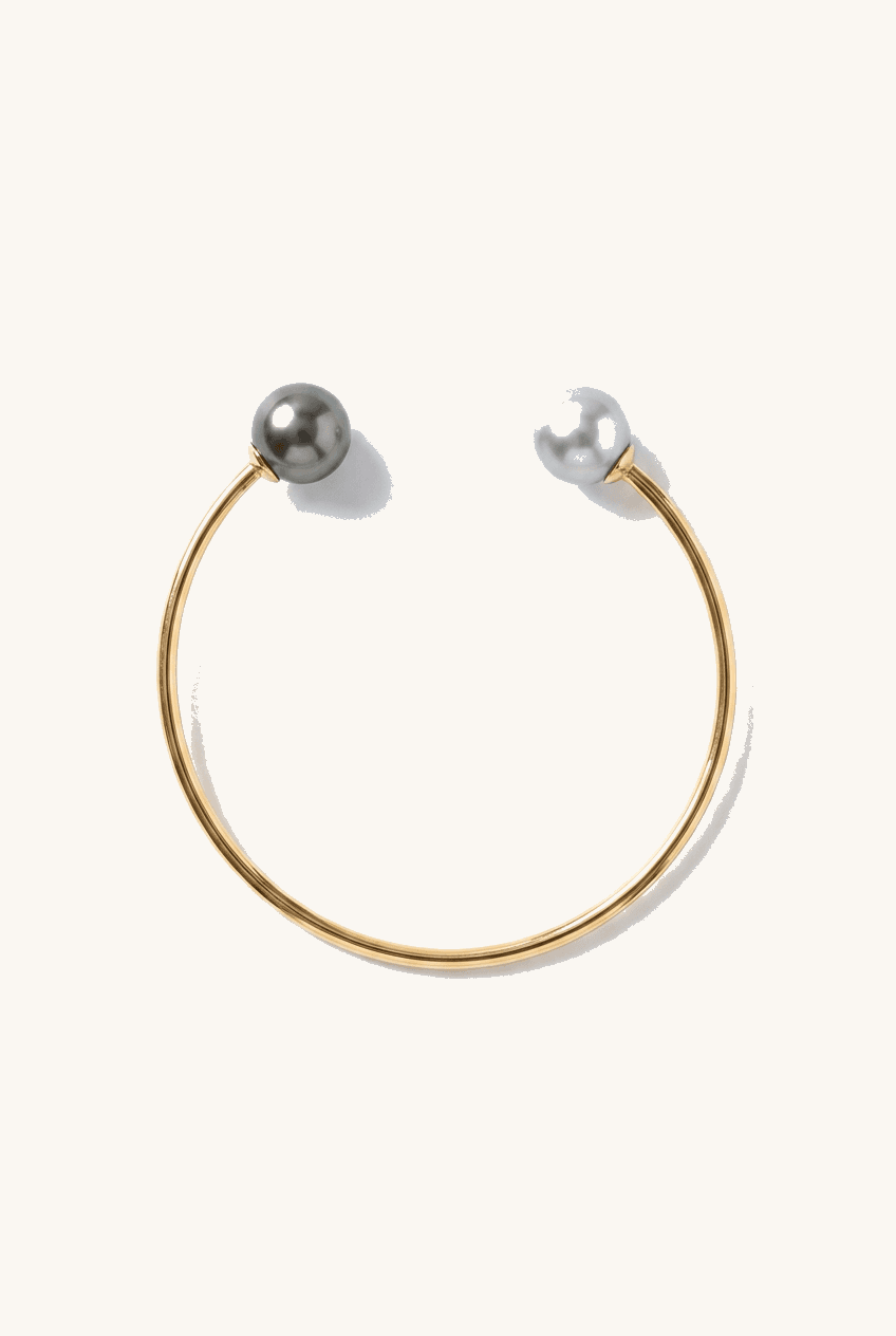 Two Tahitian Pearl Cuff Bracelet