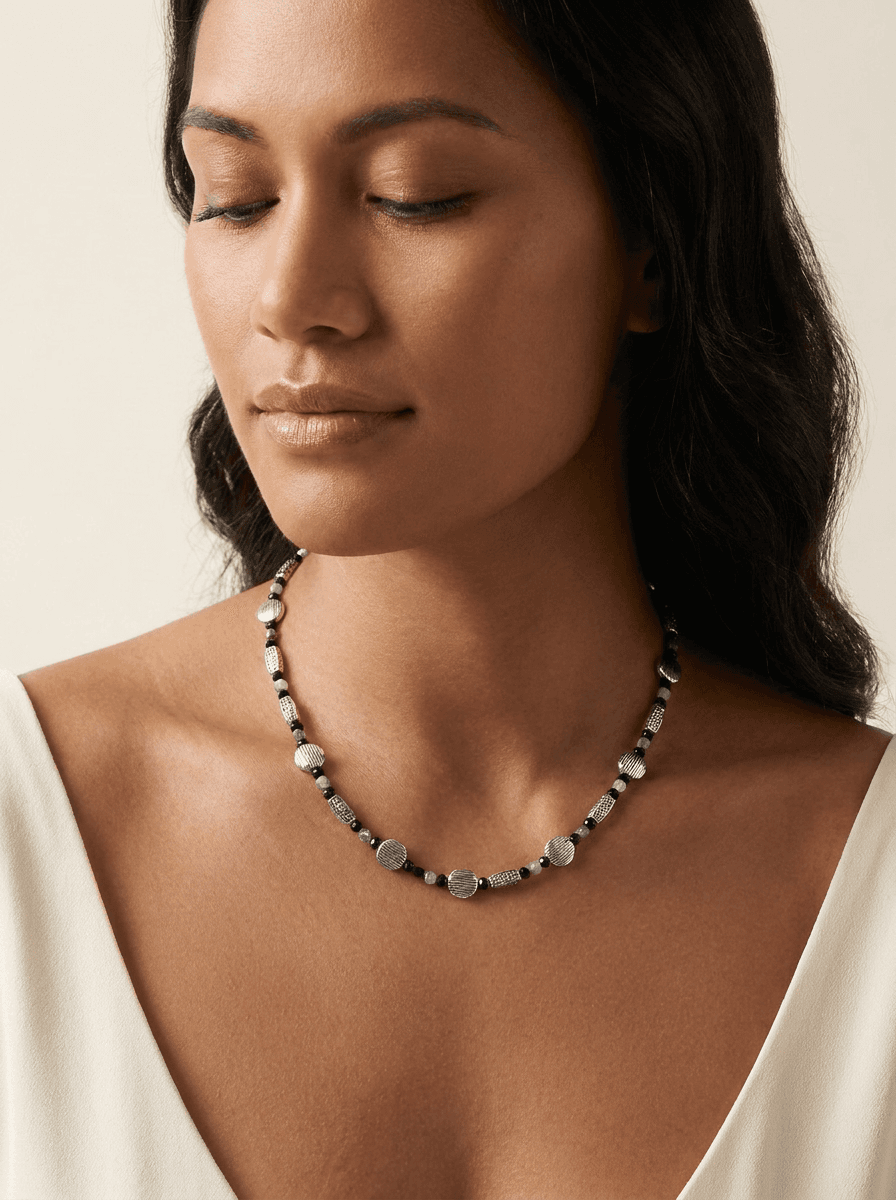 Crystals & Shells — worn on model
