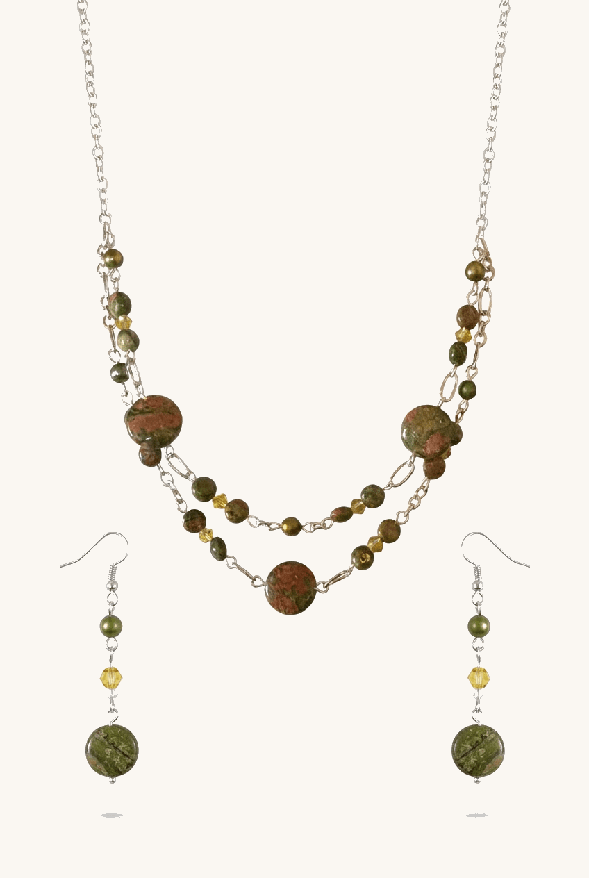 Olive Rhyolite Beads